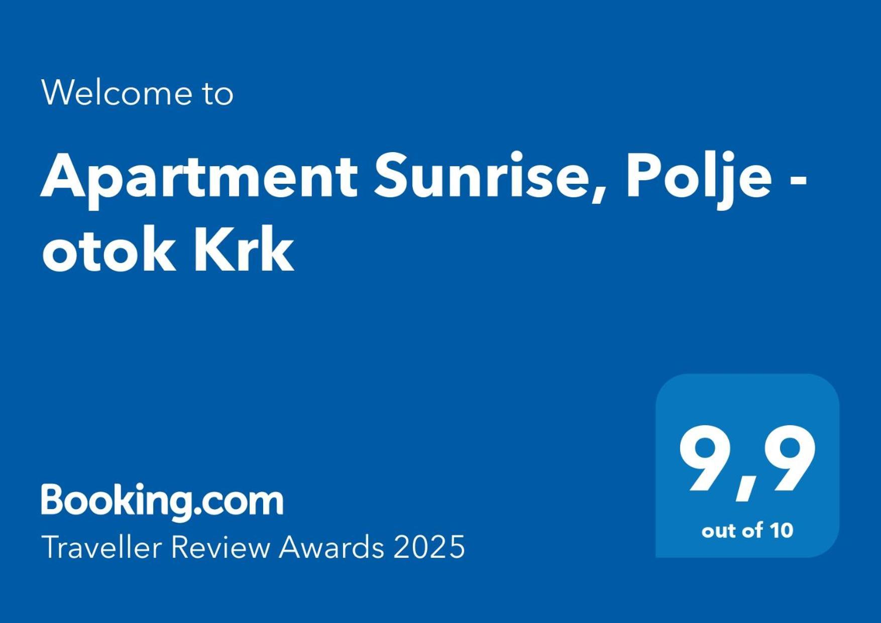 Apartment Sunrise, Polje - Otok Krk מראה חיצוני תמונה